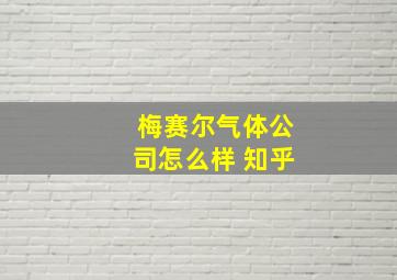 梅赛尔气体公司怎么样 知乎